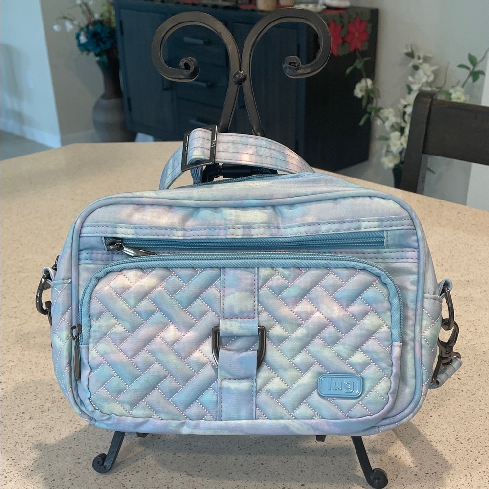 Lug Carousel Convertible Crossbody Secure Travel Purse 9x7 Mystic Sea Glass